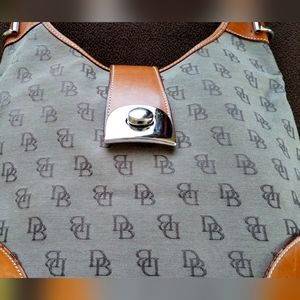 Dooney & Bourke Brown logo Fabric shoulder bag